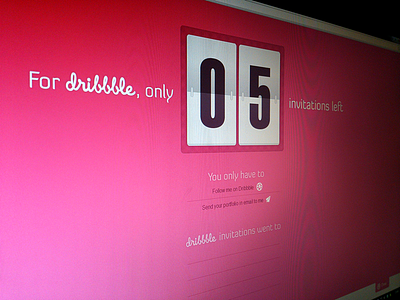 x5 Dribbble Invites counter dribbble five giveaway invites