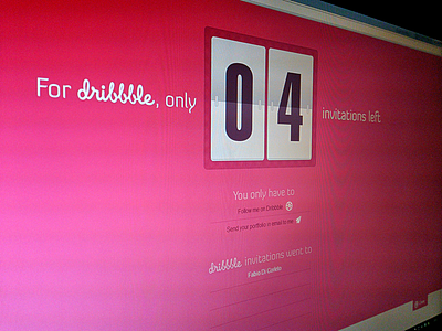 x4 Dribbble Invites counter dribbble five four giveaway invites