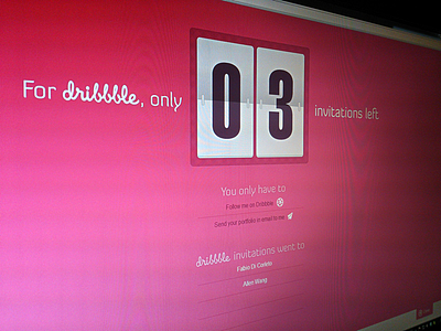 x3 Dribbble Invites counter dribbble five giveaway invites three