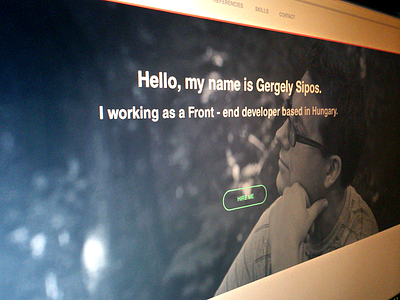 Gergely Sipos - Onepage developer flat front end onepage personal portfolio