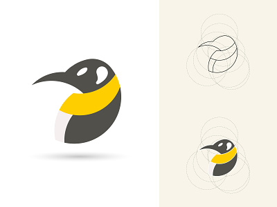 PENGUIN animals design golden ratio icon logo logo process minimal modern design modern logo penguins