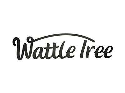 Wattle Tree hand drawn rough swash swirl typography