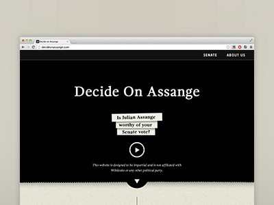 Decide On Assange black clean design digital minimal paper texture typography ui user experience web webdesign