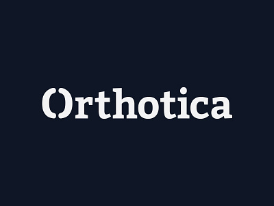 Orhotica brand construct logo orthotics slab serif typography