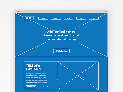 Landing Page Wireframe