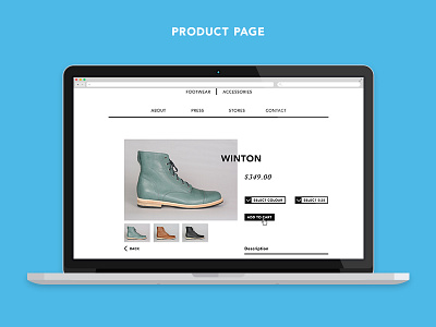 Product Page ecommerce menu responsive shoes typography ui web design website