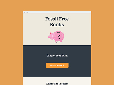 Divestment Banks Page button digital illustration layout responsive typography ui ux vector web website