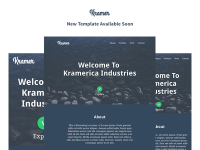Kramer Template button image portfolio psd responsive seinfeld template ui web website