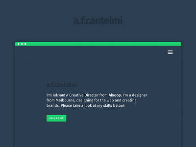afcantelmi portfolio design development feed flexslider offcanvas onepage portfolio responsive typography ui ux web