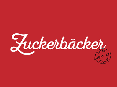 Zuckerbacker Logo branding cake chef cookies logo logotype pastry stamp typography vector