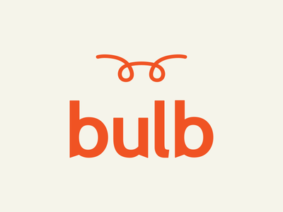 Bulb Logo (Unsuccessful Direction) branding bulb filament friendly icon logo modern typography vector