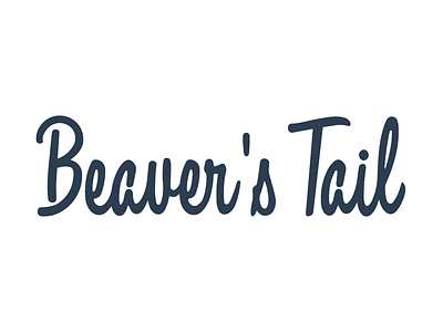 Beaver's Tail Logo beaver branding custom design friendly fun lettering logo portfolio typography