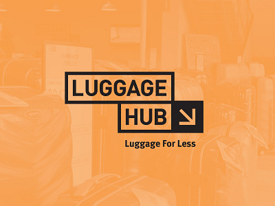 Luggage Hub airport brand design logo luggage minimalsitic signage simple typography