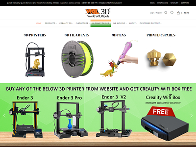 3d Printer Manufacturing Website Layout