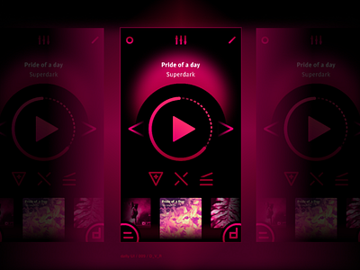 For the challenge "Daily UI". N 009 "Music player" 009 app challenge d v r dailyui dark theme design interface music player ui ux