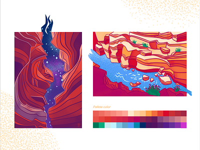 Vector illustrations "Canyons"