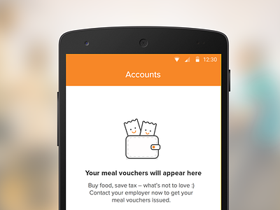 Blank Screen-Account account android blank orange ui voucher