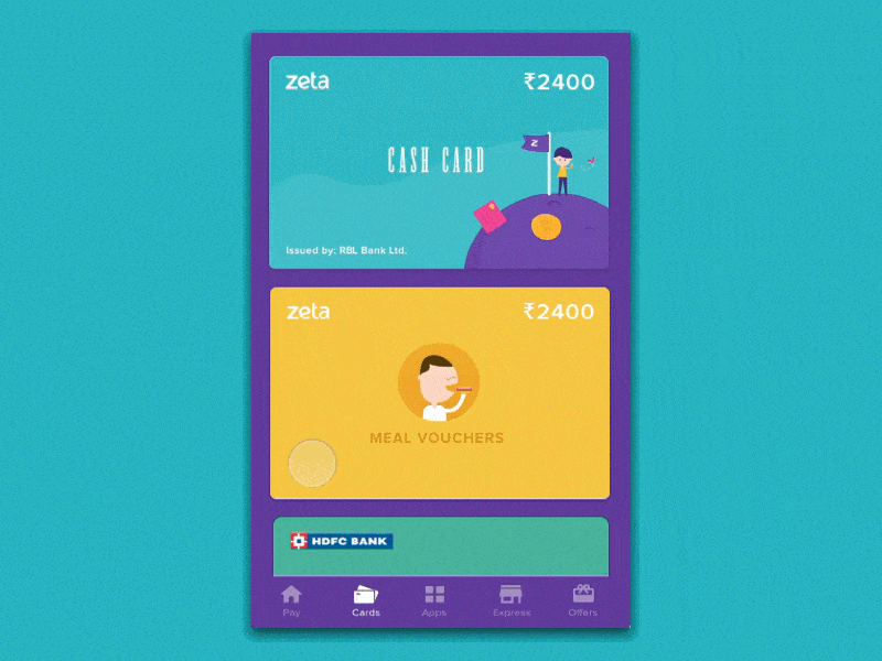 Delete Card interaction card delete illustration mobile payment ui ux