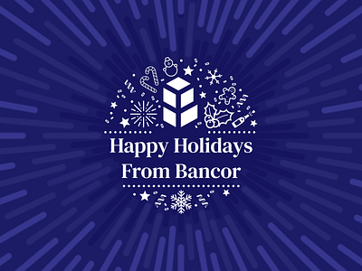 Happy Holidays bancor celebration christmas cover artwork crypto designer happy holidays illustration illustration design israel new year typogaphy