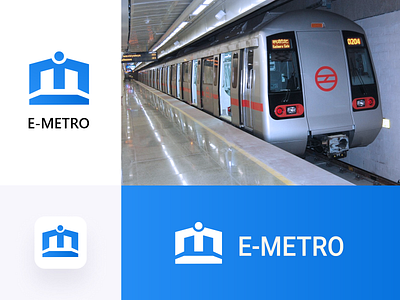 E-Metro Logo branding icon logo metro train ticket travel uiux