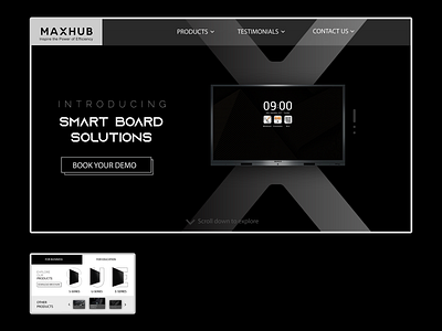 Maxhub Landing Page landing page smart smart board technology ui uidesign uiux