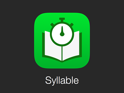 Syllable 2.0 for iOS 7 app apple book icon ios7 iphone reading speed reader stopwatch syllable