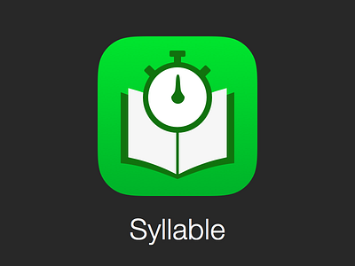 Syllable 2.0 for iOS 7 app apple book icon ios7 iphone reading speed reader stopwatch syllable