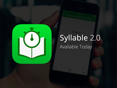 Syllable 2.0 Now Available app apple available book ios iphone reading speed speed read stopwatch syllable teaser