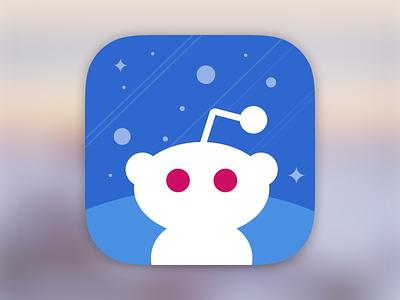 Announcing Apollo alien app blur icon ios ios7 ios8 iphone reddit sketch space stars