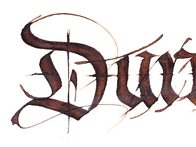 Durno blackletter calligraphy fraktur gothic lettering