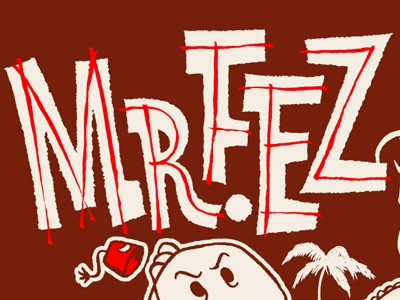 Mr. Fez lettering t shirt