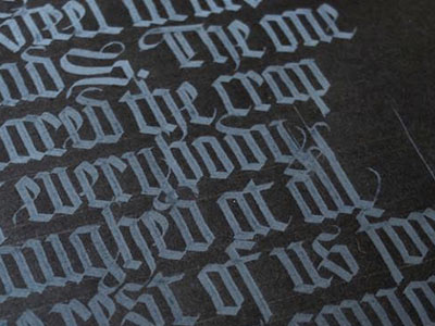 Dark Knight blackletter calligraphy dark knight gothic lettering