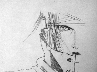 Vincent drawing final fantasy graphite illustration art pencil vincent