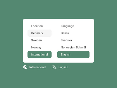 Location and language design product design saas ui ux