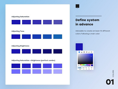 Define system in advance app branding design ui ux design web website