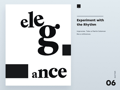 Experiment with the Rhytgm composition dina5 elegance rythm typogaphy