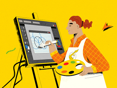 Online graphic design programs 2d art article design book art branding comics design drawing flat gift card icon illustration ui vector