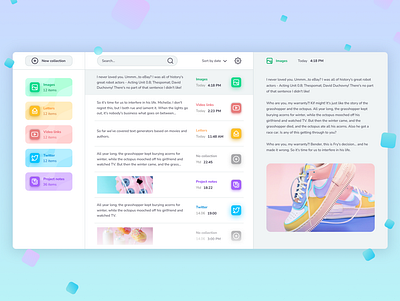 Clipboard Manager Concept clipboard dashboad design inter interface manager pastel ux white