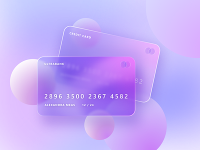 Glassmorphic credit card