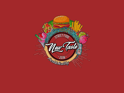 New Taste food logo meals truck