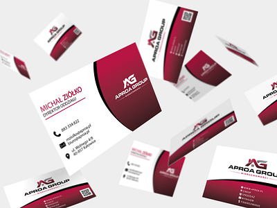 Aproa Group business card agency business card design estate real