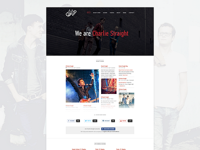 Charlie Straight Band Website album band flat indie music music red social content videos website