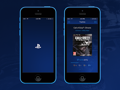 New PlayStation® App Trophies Screen