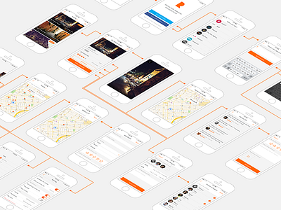 Diagram/Overview diagram ios app ios screens links mockups overview perspective stroke ux