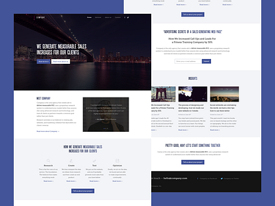 Agency Website Homepage agency big photo company dark din font grid homepage nesetril psd purple services template