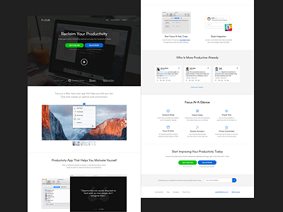 Focus Landing Page ales nesetril cover photo focusapp heyfocus landing page mac app nesetril onepage product page web design