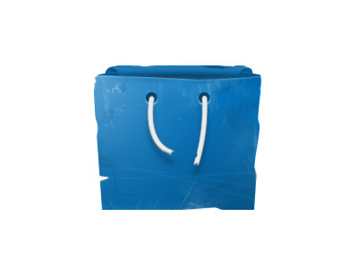 Broken bag bag blue broken icon