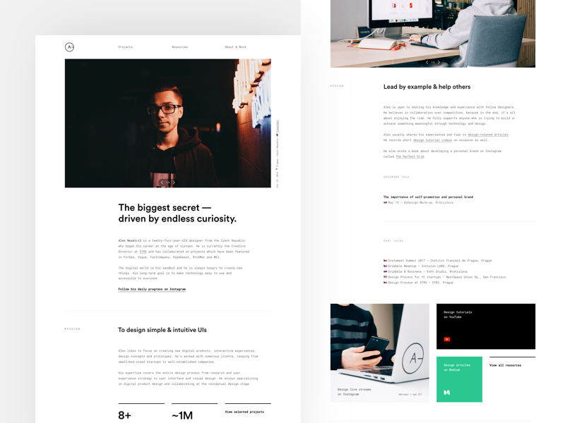 New About Page by Ales Nesetril on Dribbble