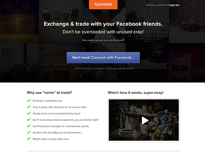 Exchange and trade with Facebook friends