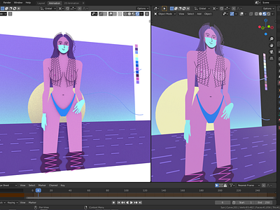 Summer Time, 2D in 3D Animation, In Progress